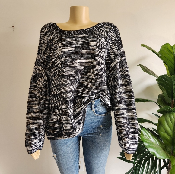 Eileen Fisher Organic Cotton Plus Bateau Top Black Plus 14W 1X Black Color - Picture 2 of 12